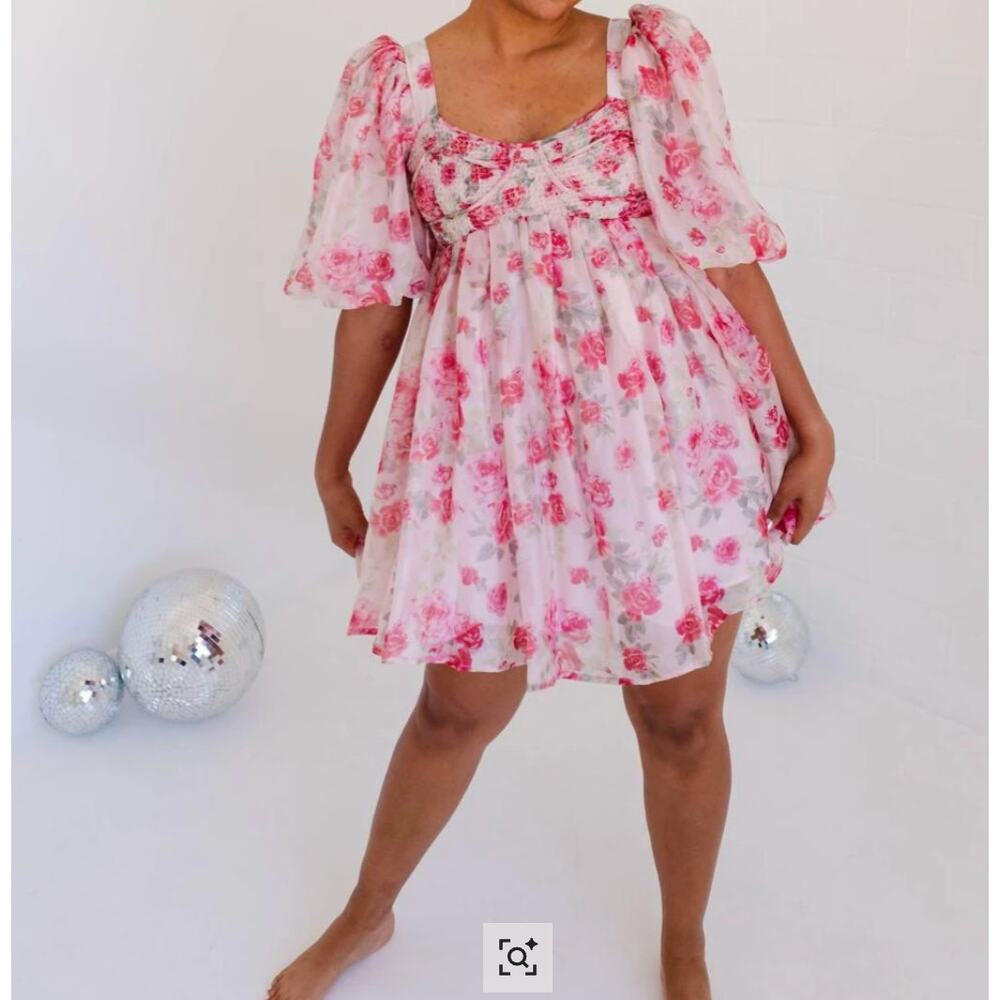 Women’s Sofie The Label - Leah Floral Smocked Mini Dress Size Large